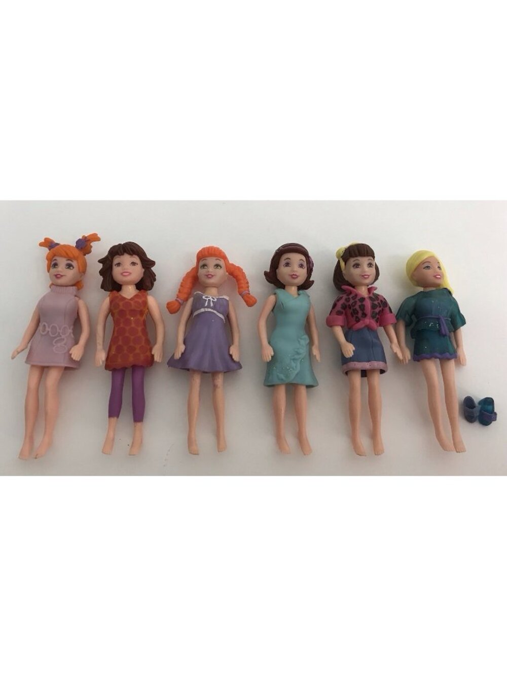 Vintage Polly Pocket Lot Of 6 Dolls 4" Tall